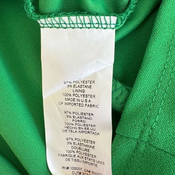 Marina green crepe shirt dress with elastic waist stretch size S NWT - Picture 10 of 10